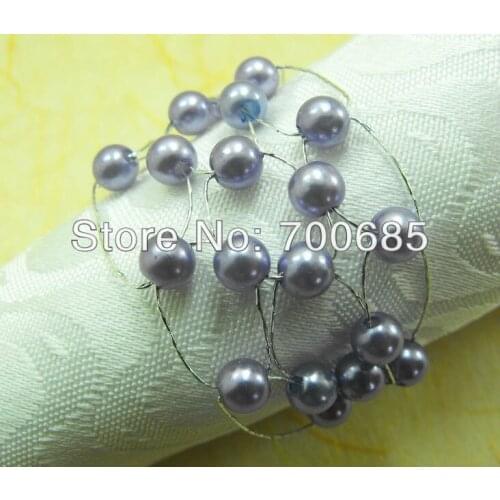 Pearl wholesale napkin ring beades napkin holder