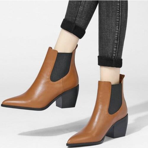 SKLFGXZY Ankle boots Female boots warm black white Leopard grain Womens boots Autumn winter Womens shoes shoes Size 34-43