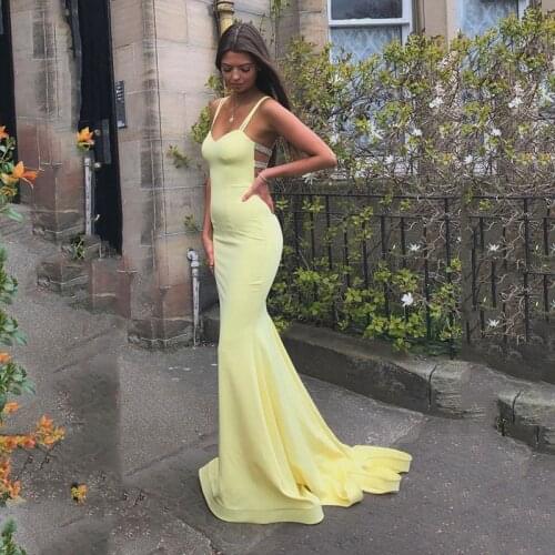 Mermaid Long Prom Dresses For Women 2020 Beaded Satin Formal Evening Gown Party Gala Dress Custom Made vestido fiesta