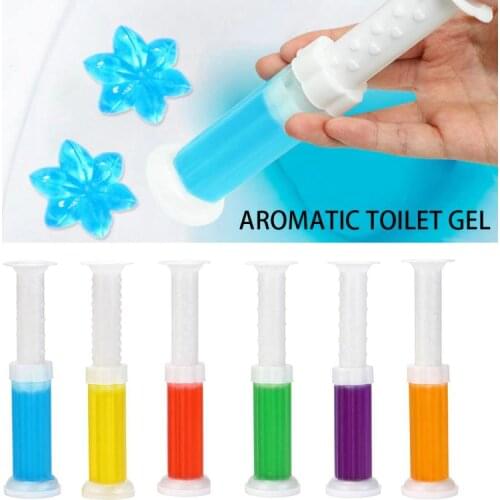 1Pc Toilet Cleaning Gel Toilet Deodorant Air Freshener Needle Cleaner Fresh Gel Detergent Flower Household Aromatic Cleaning New