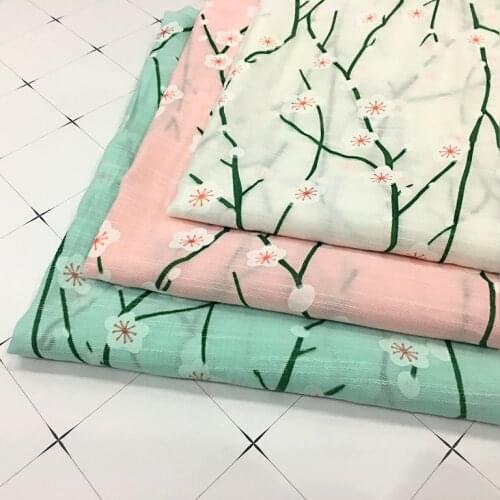 1yard Tencel Bamboo Polyester Cotton Print Breathable Lace Clothing Cloth designer fabrics for patchwork