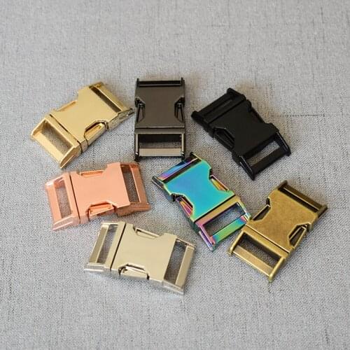 100 pcs/pack Quick Side Release Metal Buckles for Webbing Tactical Belt DIY Outdoor Luggage Accessories 7 kinds of color