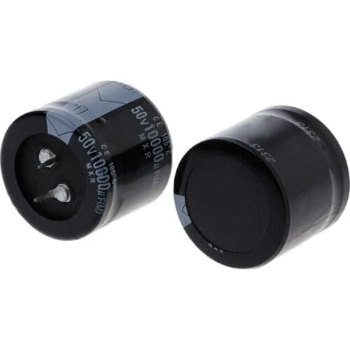 2 Pcs 10000uF 50V Capacitance Snap-in Aluminum Electrolytic Radial Capacitor