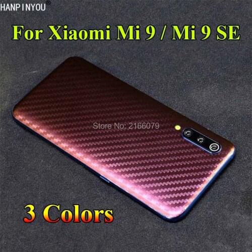 For Xiaomi Mi 9 6.39" / Mi9 SE 5.97" 3D Gradient Carbon Fiber Back Cover Rear Decal Skin Phone Protective Sticker Film Sticker