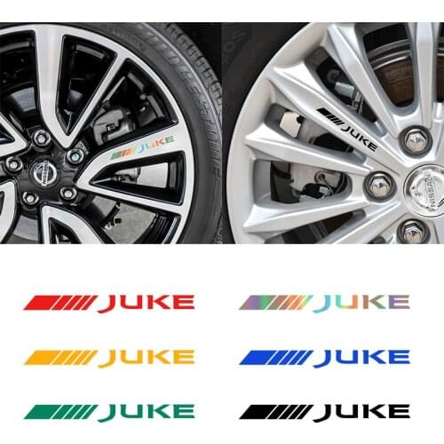 4pcs Car Logo 3D Wheel Sticker Auto Emblem Badge Decal For NISSAN JUKE SENTRA QASHQAI X-TRAIL Car Styling Accessories
