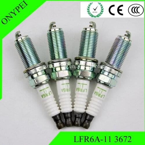 4 pcs/lot LFR6A-11 3672 Spark Plugs For Yamaha F115 F225 F250 F300 LF115 LF250 LF300 LFR6A11 LFR6A 11 22401-8H516