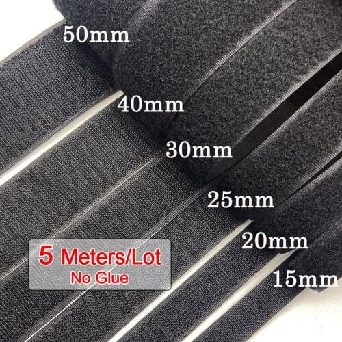 5Meters/pairs 16/20/25/38/50/100mm adhesive Hook and Loop fastener Tape Sewing-on the hooks velcros adhesive Magic tape DIY 4.8