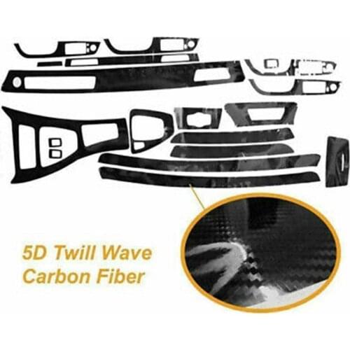 5D Interior Glossy Carbon Fiber Wrap Trim Decal Vinyl Interior Sticker For BMW 3 Series E90 2005-2012 Car Styling