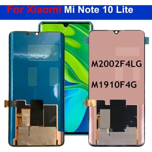 AMOLED For Xiaomi Mi Note 10 Lite LCD Display Touch Screen Digitizer Assembly For Xiaomi Note10 Lite lcd M2002F4LG M1910F4G