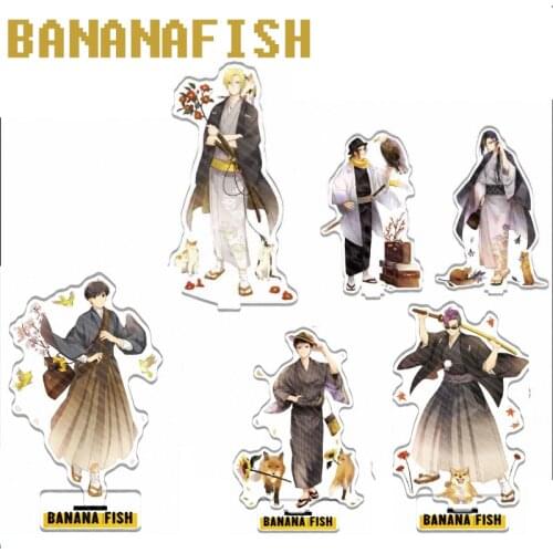 Anime BANANA FISH Shorter Wong Ash Lynx Okumura Eiji Acrylic Stand Figure Display Model Plate Tabke Decor Cosplay Kimono Series
