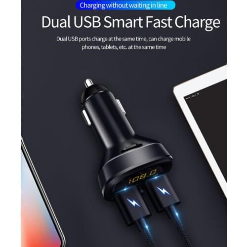 Car Bluetooth 5.0 FM Transmitter Receiver USB Charger For Opel Corsa d Astra g Dacia Duster Ford Focus mk3 Renault Megane 2