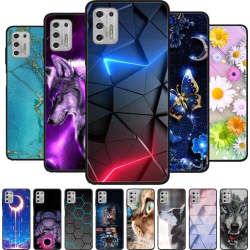 For Moto G Stylus 2021 Case Cute Cat Wolf Black Soft Silicone Phone Cases For Motorola Moto G Stylus 2021 6.8" Back Cover Coque