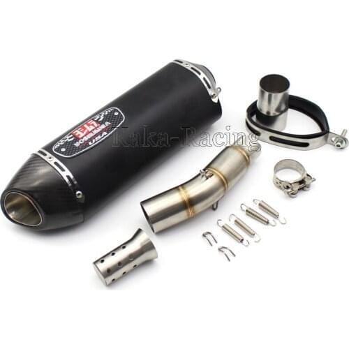 For Suzuki GSR750 Motorcycle Exhaust Pipe System Mid Link Pipe and Yoshimura Carbon Fiber Exhaust Muffler Pipe DB Killer GSR 750