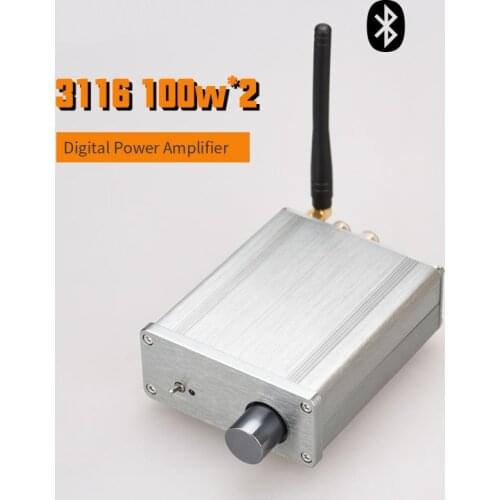 HIFIDIYLIVE AUDIO Mini digital power amplifier TPA3116 2.0 100W*2 amplifier stereo pure hi-fi amplifier bluetooth 4.2 select