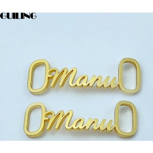 Dainty Personalized Nameplate Shoe Charm Customized First Name Pendant Stainless Steel Buckle Shoe Jewelry Back to School Gift