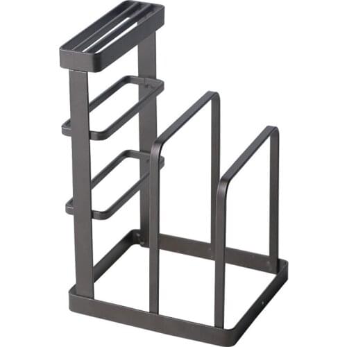 Kitchenware Knife Holder Multifunctional Knife Block Cutting Board Shelves Kitchen Knife Holder Iron Storage Rack