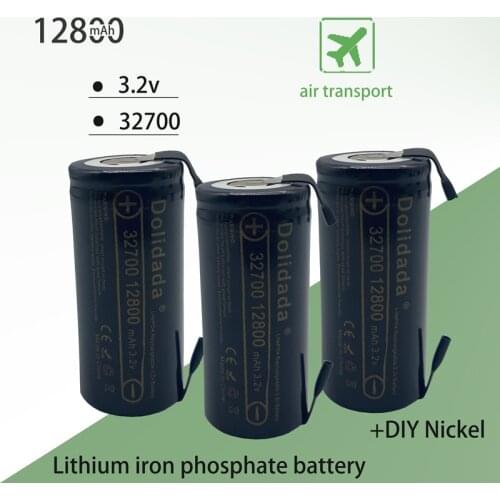 32700 3.2V 12800mAh LiFePO4 Lithium Iron Phosphate Battery 35A 55A Screwdriver High Power Electric Bike + DIY Nickel Sheet
