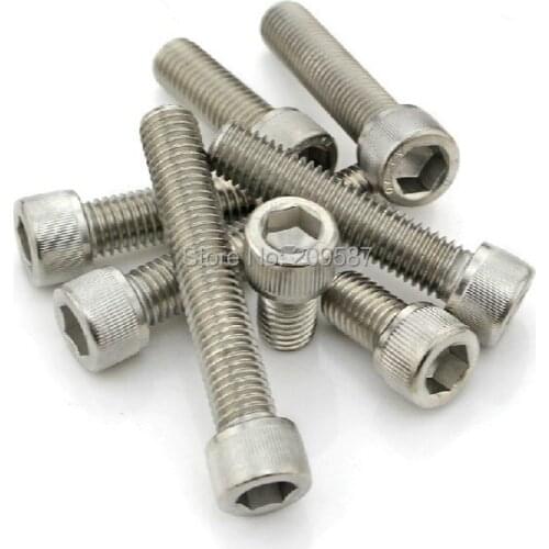 Lot50 Metric Thread M4* 40mm Stainless Steel Hex Socket Bolt Screws