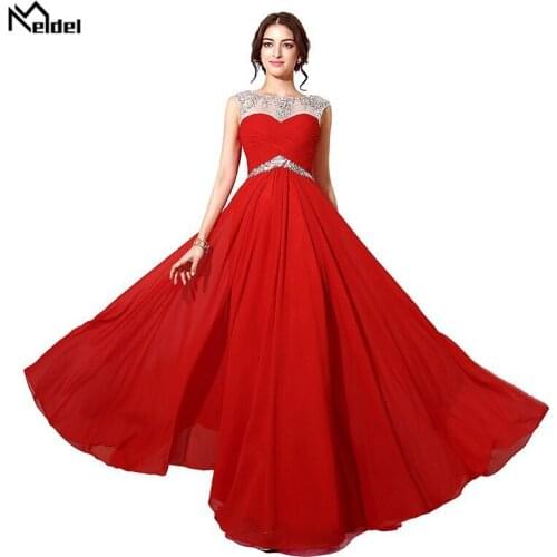 2019 Fashion Red Long Evening Dress Red A Line Glitter Elegant Womens Evening Dresses Plus Size