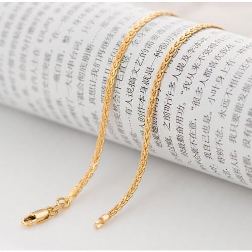 Fashion Weave Couples Gold Jewelry plated Gold Necklace Faded gold jewelry