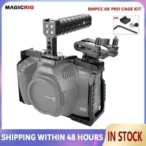 MAGICRIG BMPCC 6K Pro Cage Kit, For Blackmagic Design Pocket Cinema Camera 6K Pro With Top Handle & T5 SSD Card Clamp