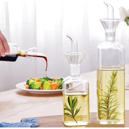 Household Glass Sauce And Vinegar Bottle Set Glass Oil Pot Simple Creative Kitchen Seasoning Bottle Kitchen Storage