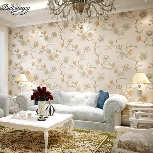 Beibehang New American Retro Pastoral Non - Woven Wallpaper Bedroom Bedside Living Room Restaurant Background Full of wallpaper