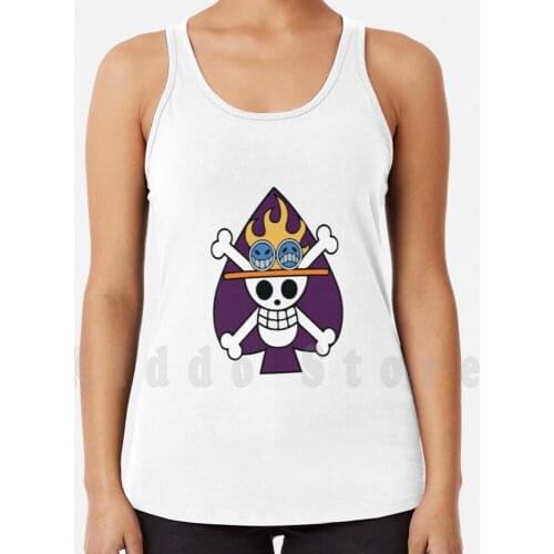 Fire Fist Ace Portgas D Ace Jolly Roger tank tops vest sleeveless One Piece Anime Portgas Ace Pirate Shonen Luffy Zoro