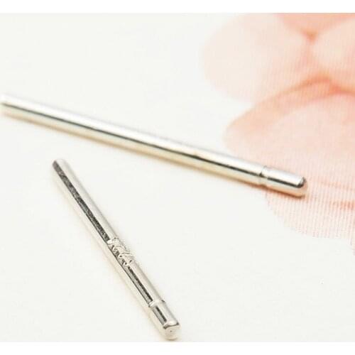 Simple Silver Plated Metallic Stick Anti-allergic Ear Hole Anti-clogging Stud Earrings for Women