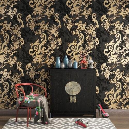 European Style Flower Wallpaper Roll Home Decor 3D Luxury Living Room Bedroom TV Background Wall Covering Floral PVC Wall Paper