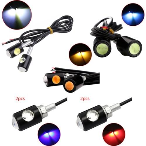 1Pair Universal Motorcycle LED Mini Turn Signal Eagle Eye Shape Turn Indicators