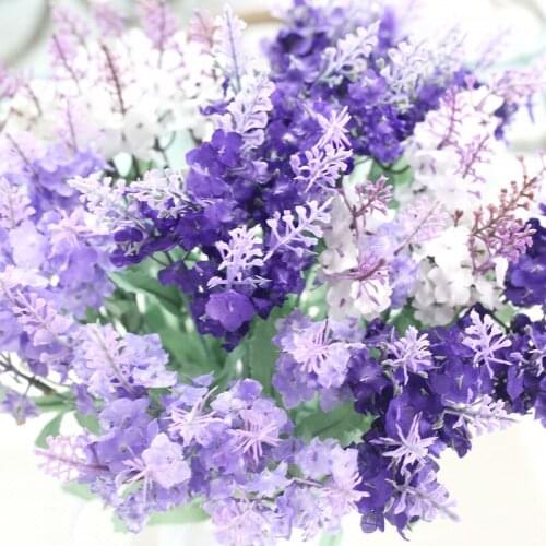 10 heads rayon lavender branches simulation lavender bouquet fake flower wall wedding decoration bouquet garden decoration