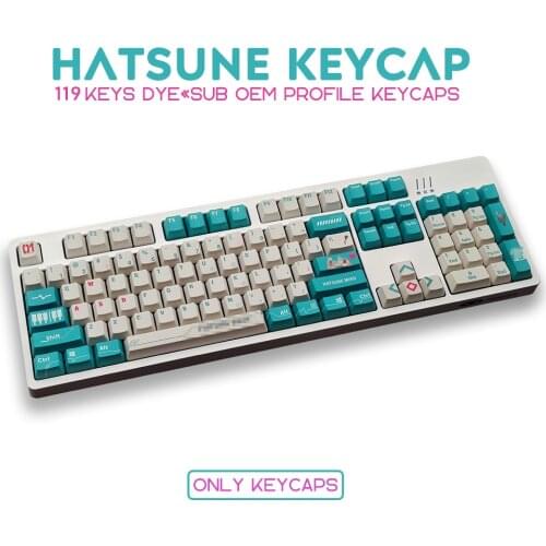 119 Keys PBT Keycap DYE -SUB OEM Profile File Personalized Anime Keycaps For Cherry MX Switch Mechanical Keyboard