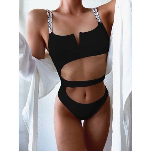 2020 Sexy Women One Piece Swimsuit Solid Swimwear Female Bathing Suit Thong Brazilian Monokini Swimming Suit Beachwear