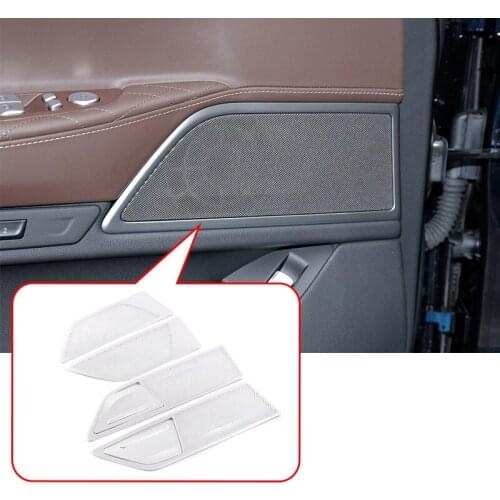 6 Pcs Car Aluminum Alloy Door Speaker Cover Panel Trim Accessories For BMW 7 Series G11 G12 2016-2020