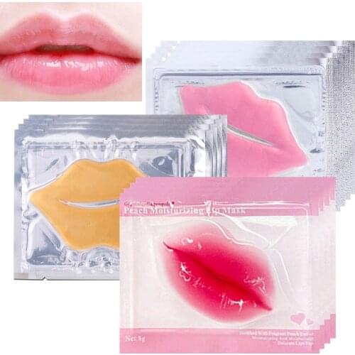 70-150pack Collagen Crystal Lip Mask Hydrating Patches Repair Lines Lip Plumper Anti Wrinkle Lips Mask Enhancement Gel Pad