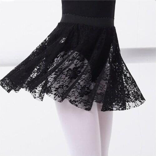 Faldas de Ballet con encaje para niños, falda de entrenamiento de baile para niñas pequeñas, color blanco, negro y rosa, ropa de
