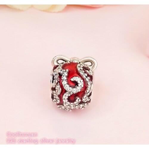 Winter 925 Sterling Silver Christmas Bright Ornament Charm Beads Fit Original Pandora Charms Bracelet Diy Jewelry Making