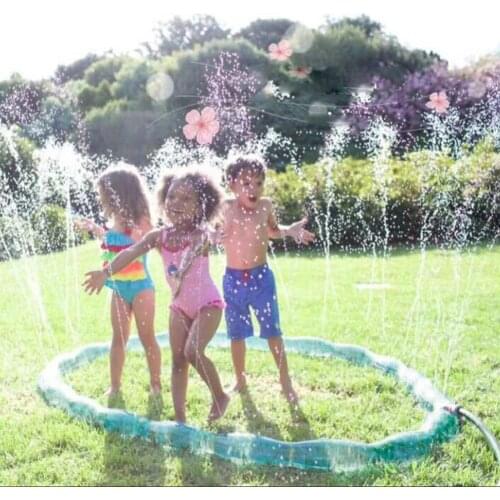 200CM Children Lawn Sprinkler Hoop Ring PVC All-round Cooling Summer Water Game Round Splash Sprinkler Toy