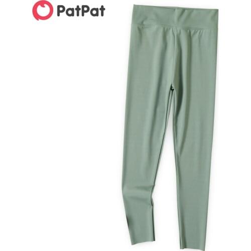 PatPat Kid Girl Solid (Multi Color Available) Elasticized Leggings Yoga Pants