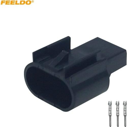 FEELDO 1set Auto Motorcycle H13-11 HID LED Bulb DIY Quick Adapter Car Light Connector Terminals Plug #6154