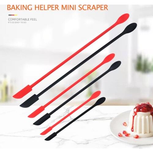 3Pcs Flexible Spatula Set Reusable Double Headed Silicone Cooking Jam Scrapers Spoon Soft Jar Cake Cream Jam Kitchen Tools