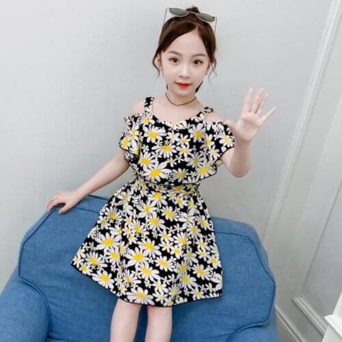 Flower Teen Girl Dresses 2020 Summer Chiffon Kids Dress Floral Children Clothing Princess Party Dress for Girls Clothes Vestidos