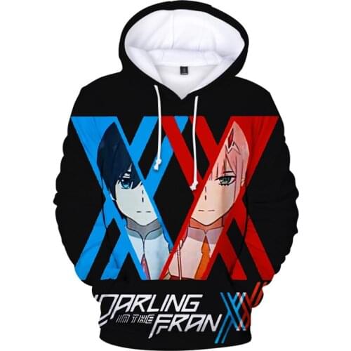 Popular Comic DARLING in FRANXX 3D Hoodie Men Sweartshirts Women Hooded Cute Boys Girls Clothing Spring and Autumn Pullovers
