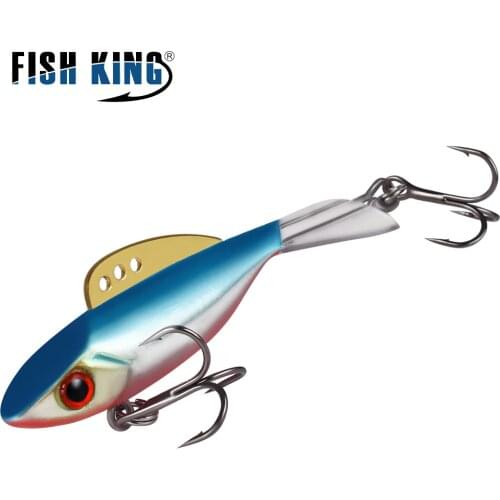 FISH KING 1pc 4/8/10/17g Balancers For Winter Fishing Lure 3D Eyes Hard Artificial Bait Ice Fishing Jig Wobblers Treble Hook