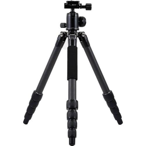 Real Carbon Fiber Live Broadcast Tripod Professional Photography Travel Monopod for DSLR Camera w 360 Degree Panorama Ballhead
