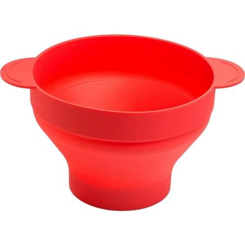 Silicone Popcorn Bowl Microwave Oven Folding Popcorn Bucket High Temperature Large With Lid Silicone Bucket Popcorn Bowl