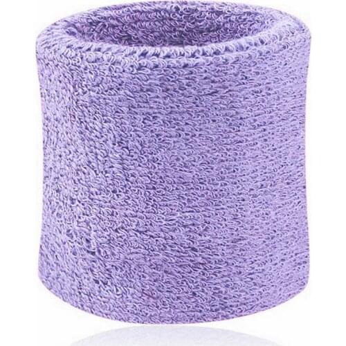 Hot 2Pcs Sports Wristband Solid Color Absorbent Cotton Breathable Quick Dry Sweatband Elastic Lightweight Wristband For Tennis