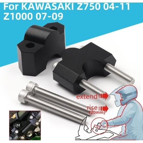 For KAWASAKI Z750 2004-2006 Motorcycle Handlebar Riser Handle Bars Clamp Extend Adapter Z1000 2007-2009 2008