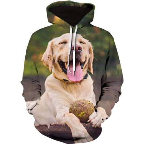 High-quality 3D printed hoodies for men and womens casual long-sleeved hoodies new design for mens animal dog hoodies